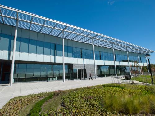 New Jersey Institute for Food, Nutrition, and Health exterior with blue sky